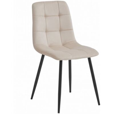 Oskar KARA Fluweel Beige Stoel - Stoel Oskar KARA Fluweel Beige Stoel - Stoel