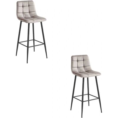 OSKAR ARCETO Beżowy Sametowy Hoker - Bar Stool OSKAR ARCETO Beżowy Sametowy Hoker - Bar Stool