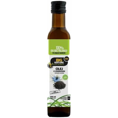 Oleje z czarnuszki Big Nature - Tłoczony na zimno 500ml Oleje z czarnuszki Big Nature - Tłoczony na zimno 500ml