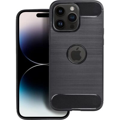Coque en silicone Haffner Apple iPhone 13 Pro Max - Fibre de carbone - Noir - Publicité Coque en silicone Haffner Apple iPhone 13 Pro Max - Fibre de carbone - Noir - Publicité