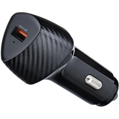 Forcell Schwarz Carbon 18W Autoladegerät - Schnelles Laden - Autoladegerät Forcell Schwarz Carbon 18W Autoladegerät - Schnelles Laden - Autoladegerät