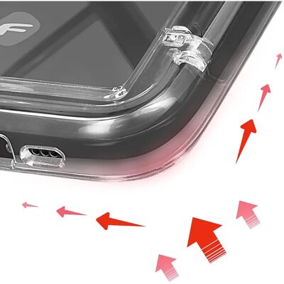 Étui transparent Forcell pour iPhone 15 avec porte-cartes - Publicité Étui transparent Forcell pour iPhone 15 avec porte-cartes - Publicité