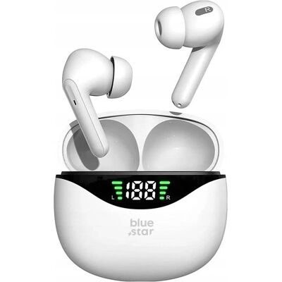 Blue Star Écouteurs Bluetooth 5.4 T60 Blanc - Sans fil - Publicité Blue Star Écouteurs Bluetooth 5.4 T60 Blanc - Sans fil - Publicité