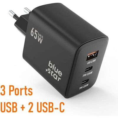 BlueStar USB-C USB-A 65W Ladegerät - Ladegerät BlueStar USB-C USB-A 65W Ladegerät - Ladegerät