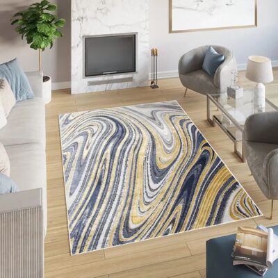 Tapiso - SHINE - Azul Oro Crema - 120x170 cm - Rug Tapiso - SHINE - Azul Oro Crema - 120x170 cm - Rug