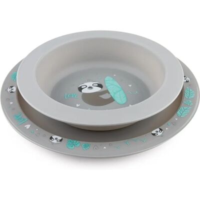 Canpol babies Exotic Animals Grau 2-tlg. Essteller-Set Canpol babies Exotic Animals Grau 2-tlg. Essteller-Set