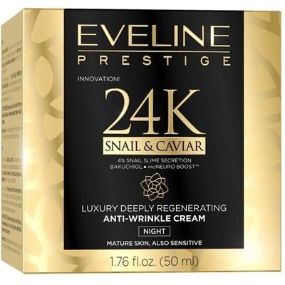 Eveline Cosmetics 24K Lumaca & Caviale Crema Notte - Idratante Anti-Rughe Eveline Cosmetics 24K Lumaca & Caviale Crema Notte - Idratante Anti-Rughe