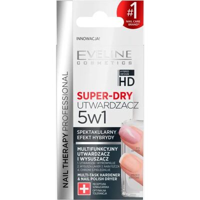 Eveline Cosmetics Super-Dry Nail Polish - Fast Drying, Strengthening, 12ml Eveline Cosmetics Super-Dry Nail Polish - Fast Drying, Strengthening, 12ml