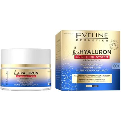 Eveline Cosmetics Bio Hyaluron 3x Retinol System - Crema nutriente per pelle 60+ Eveline Cosmetics Bio Hyaluron 3x Retinol System - Crema nutriente per pelle 60+