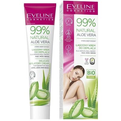 Eveline Cosmetics Aloe Vera Rasvaava Krem - Herkälle Iholle - 125ml Eveline Cosmetics Aloe Vera Rasvaava Krem - Herkälle Iholle - 125ml