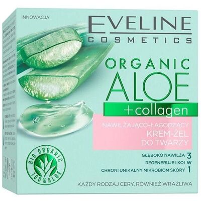 Eveline Cosmetics Organic Aloe+Collagen - Feuchtigkeits-Gel-Creme für empfindliche Haut Eveline Cosmetics Organic Aloe+Collagen - Feuchtigkeits-Gel-Creme für empfindliche Haut