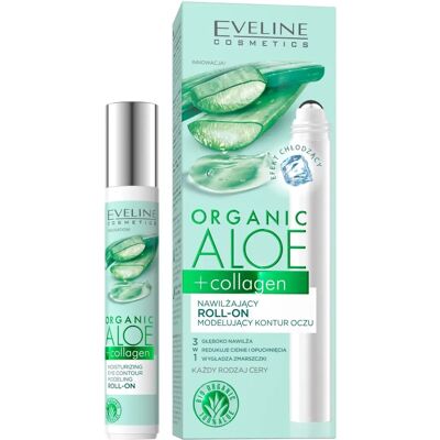 Eveline Cosmetics Organic Aloe+Collagen Augen Roll-on mit feuchtigkeitsspendender Wirkung 15 ml Eveline Cosmetics Organic Aloe+Collagen Augen Roll-on mit feuchtigkeitsspendender Wirkung 15 ml