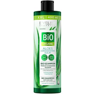 Eveline Cosmetics Bio Organic Natural Aloe Vera Shampoo - Mot Håravfall - 400ml Eveline Cosmetics Bio Organic Natural Aloe Vera Shampoo - Mot Håravfall - 400ml