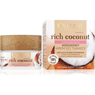 Eveline Cosmetics Rich Coconut Ultra-Moisturising Face Cream - Ansiktskräm Eveline Cosmetics Rich Coconut Ultra-Moisturising Face Cream - Ansiktskräm