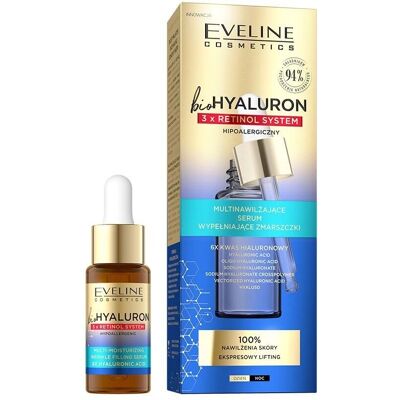Eveline Cosmetics Eveline bioHYALURON 3xRetinol System Faltenreparaturserum - Serum Eveline Cosmetics Eveline bioHYALURON 3xRetinol System Faltenreparaturserum - Serum