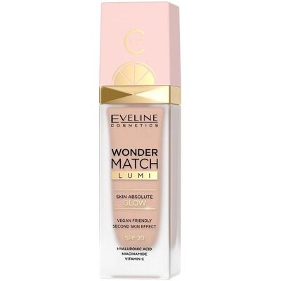 Eveline Cosmetics Wonder Match Lumi Foundation - Natural Neutral - 30ml Eveline Cosmetics Wonder Match Lumi Foundation - Natural Neutral - 30ml