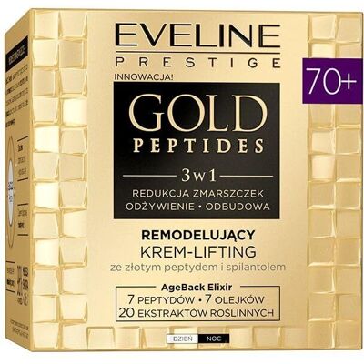 Eveline Cosmetics Gold Peptides Verjongende Liftcrème voor 70+ Eveline Cosmetics Gold Peptides Verjongende Liftcrème voor 70+