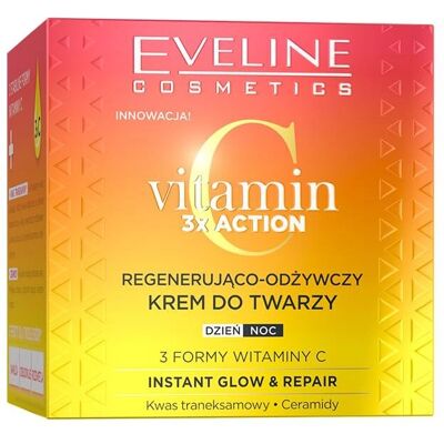 Eveline Cosmetics Vitamin C 3x Action Gesichtscreme - Regenerierend & Nährend Eveline Cosmetics Vitamin C 3x Action Gesichtscreme - Regenerierend & Nährend