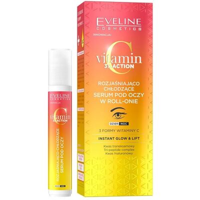 Eveline Cosmetics Vitamin C 3x Action aufhellendes und kühlendes Augenserum - 15 ml Eveline Cosmetics Vitamin C 3x Action aufhellendes und kühlendes Augenserum - 15 ml