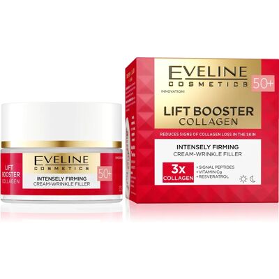 Eveline Cosmetics Lift Booster Collagen 50+ - Crème visage - Publicité Eveline Cosmetics Lift Booster Collagen 50+ - Crème visage - Publicité