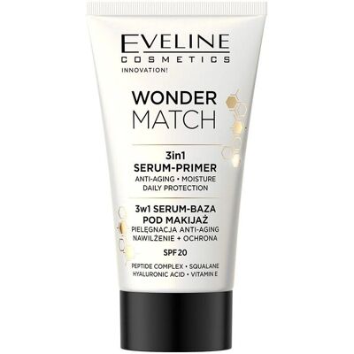 Eveline Cosmetics Wonder Match Sminkprimer - 3 az 1-ben SPF 20 30ml Eveline Cosmetics Wonder Match Sminkprimer - 3 az 1-ben SPF 20 30ml