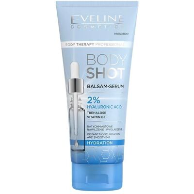 Eveline Cosmetics Body Shot 2% Hyaluronsäure - Tiefenwirksames Feuchtigkeit Balsam für trockene Haut Eveline Cosmetics Body Shot 2% Hyaluronsäure - Tiefenwirksames Feuchtigkeit Balsam für trockene Haut
