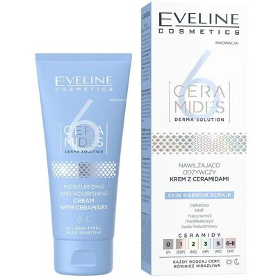 Eveline Cosmetics 6 Ceramides Moisturising Cream - Face, Neck & Chest - Sensitive Skin Eveline Cosmetics 6 Ceramides Moisturising Cream - Face, Neck & Chest - Sensitive Skin