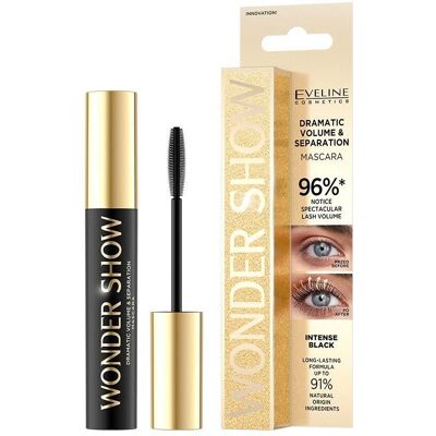 Eveline Wonder Show Mascara - Volume & Séparation - 7ml - Publicité Eveline Wonder Show Mascara - Volume & Séparation - 7ml - Publicité