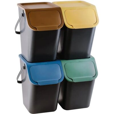 Ensemble de Poubelles Bini - 25L, Modulaire, Filtre à Odeurs, Noir - Publicité Ensemble de Poubelles Bini - 25L, Modulaire, Filtre à Odeurs, Noir - Publicité