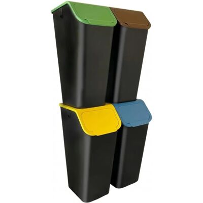 BINI - 10103435 - 4x35L - Noir - Trash Can - Publicité BINI - 10103435 - 4x35L - Noir - Trash Can - Publicité