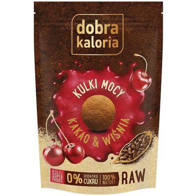 Dobry Kalorie Cookies - Powerballs Kakao i Wiśnia Bez Cukru Dobry Kalorie Cookies - Powerballs Kakao i Wiśnia Bez Cukru