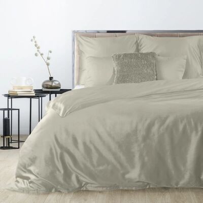 NOVA - Pościel satinowa bawełniana - szaro-beżowa - Bedding set NOVA - Pościel satinowa bawełniana - szaro-beżowa - Bedding set