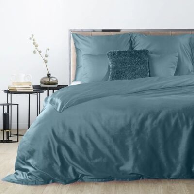 NOVA3 Blau-Grau Baumwollsatin Bettwäsche - 3-teiliges Set NOVA3 Blau-Grau Baumwollsatin Bettwäsche - 3-teiliges Set