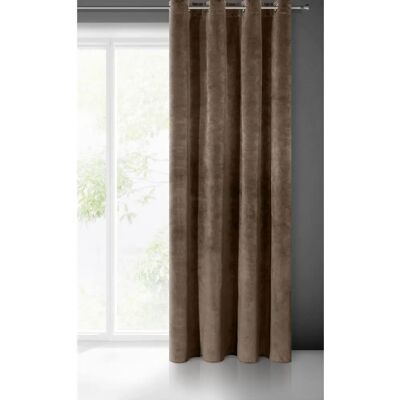 Eurofirany RIA Zasłona z aksamitu - Brązowa - 140x250 cm Eurofirany RIA Zasłona z aksamitu - Brązowa - 140x250 cm