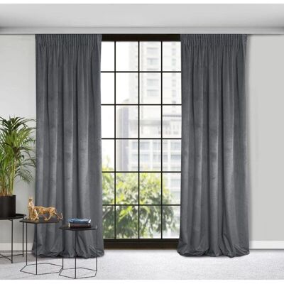 Grafitowy Curtain - 140x270 cm - Polyester Grafitowy Curtain - 140x270 cm - Polyester