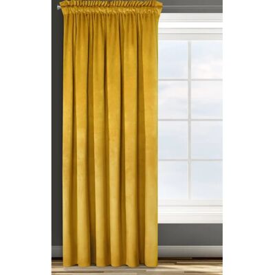 EUROFIRANY Pink Velvet Curtain with Ribbon - 1 Pack - Elegant & Glamorous - Living Room & Bedroom EUROFIRANY Pink Velvet Curtain with Ribbon - 1 Pack - Elegant & Glamorous - Living Room & Bedroom