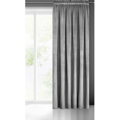 Eurofirany Unisex Velvet Curtain - 140x300 cm - Gray Eurofirany Unisex Velvet Curtain - 140x300 cm - Gray