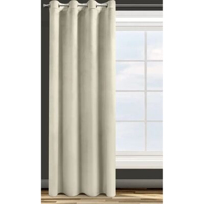 Eurofirany Model 371118 Beige Velvet Curtain - Curtain Eurofirany Model 371118 Beige Velvet Curtain - Curtain