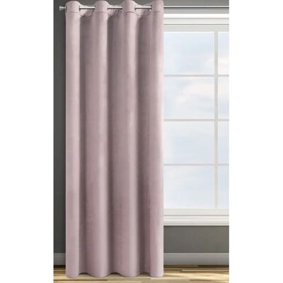 EUROFIRANY Pink Velvet Curtain with Eyelets - 1 Piece - Elegant, Darkening, for Living Room & Bedroom EUROFIRANY Pink Velvet Curtain with Eyelets - 1 Piece - Elegant, Darkening, for Living Room & Bedroom