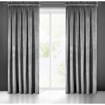 Tenda in Velluto Melanie Eurofirany - Acciaio - Privacy e Controllo della Luce Tenda in Velluto Melanie Eurofirany - Acciaio - Privacy e Controllo della Luce