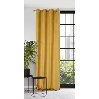 Eurofirany Drape 384154 - aksamit, złoty - Zasłona Eurofirany Drape 384154 - aksamit, złoty - Zasłona