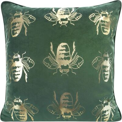 Eurofirany Housse de Coussin 387635 - Vert Foncé Velours 45x45cm Eurofirany Housse de Coussin 387635 - Vert Foncé Velours 45x45cm