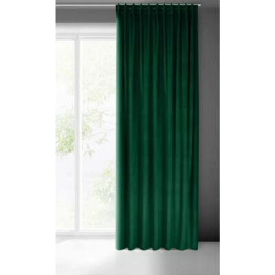 Eurofirany Green Velvet Curtain - Unisex Drape 140x300 cm Eurofirany Green Velvet Curtain - Unisex Drape 140x300 cm