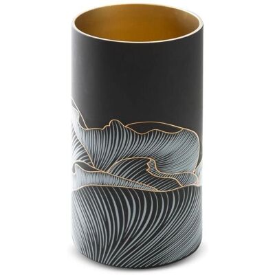 PEONIA - Wazon - Black-Gold - 15x30 cm - Vase PEONIA - Wazon - Black-Gold - 15x30 cm - Vase