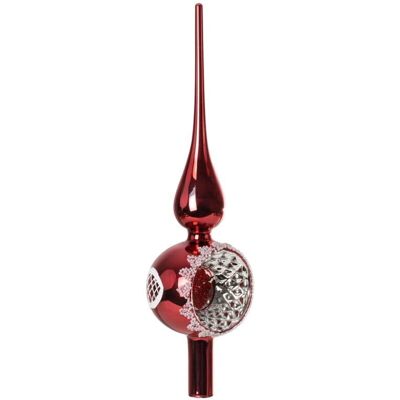 Eurofirany - Glass Pearl - Pearl - 7x8x31 cm - Weihnachtsbaumspitze Eurofirany - Glass Pearl - Pearl - 7x8x31 cm - Weihnachtsbaumspitze