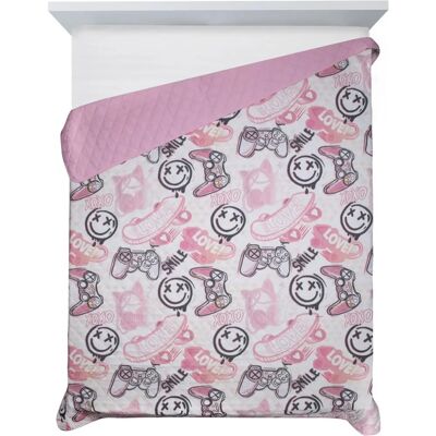 Eurofirany Unisex Tagesdecke - Emoticon-Aufdruck - 170x210cm Eurofirany Unisex Tagesdecke - Emoticon-Aufdruck - 170x210cm