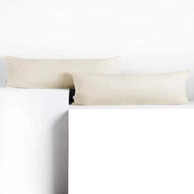 Ensemble de 2 taies d'oreiller en coton Amber DecoKing 40x145cm - Crème Ensemble de 2 taies d'oreiller en coton Amber DecoKing 40x145cm - Crème