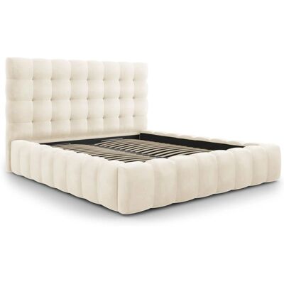 Micadoni Home Bett mit Stauraum und Kopfteil - 180x200cm Beigefarben Micadoni Home Bett mit Stauraum und Kopfteil - 180x200cm Beigefarben