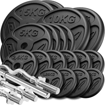 Zestaw wzmocnionych sztang 113 kg - Marbo Sport Zestaw wzmocnionych sztang 113 kg - Marbo Sport