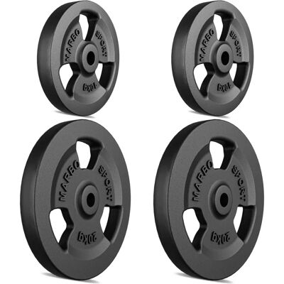 Set di piastre in ghisa Tri-Grip ø31 mm 30 kg Set di piastre in ghisa Tri-Grip ø31 mm 30 kg